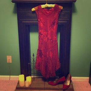 Red two layer Monkey Wear dress